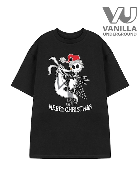Vanilla Underground Black Disney Nightmare Before Christmas Unisex Adults T-Shirt (F06597) | AED155