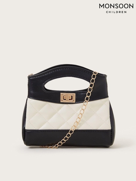 Monsoon Monochrome Quilted Mini Bag (F06627) | 88 LEI