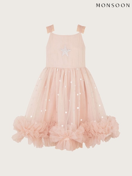 Monsoon Marline Foil Star Ruffle Dress (F06695) | ‏14 ر.ع.‏ - ‏16 ر.ع.‏