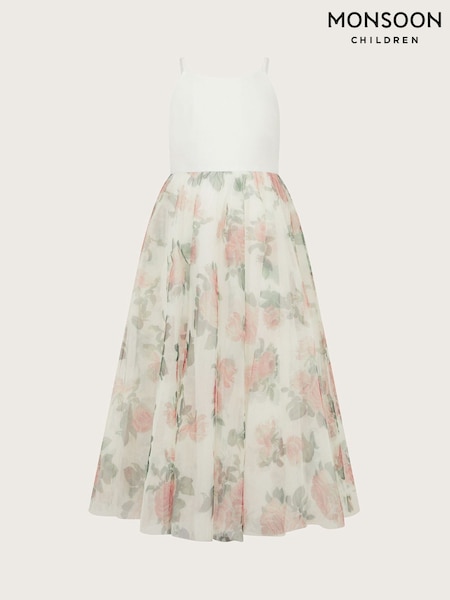 Monsoon Natural Alice Rose Print Maxi Dress (F06697) | ₪292 - ₪342