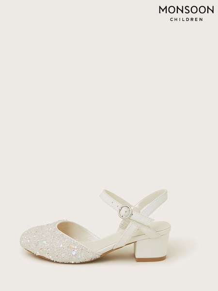 Monsoon Natural Sparkle Closed Toe Strappy Heels (F06700) | € 44 - € 50