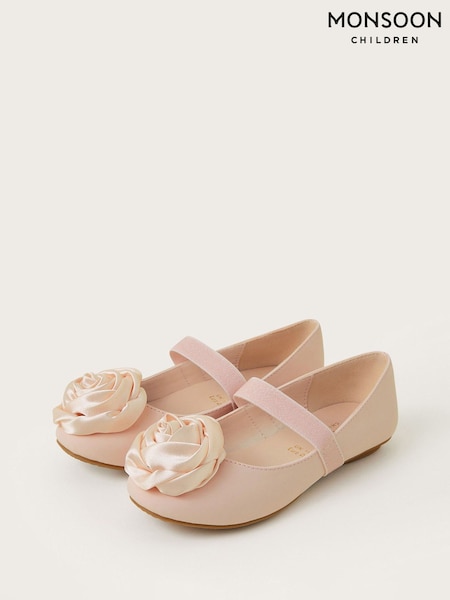 Monsoon Satin Rosette Ballet Flats (F06705) | €41 - €50