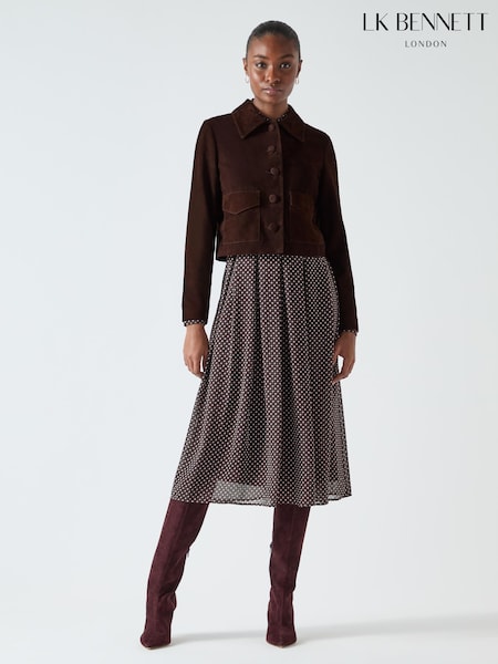 LK Bennett Joely Leather Cropped Jacket (F06707) | €595