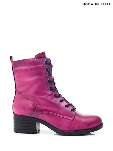 Moda in Pelle BEZZIE LACE UP LEATHER ANKLE BOOT (F06738) | ₪699