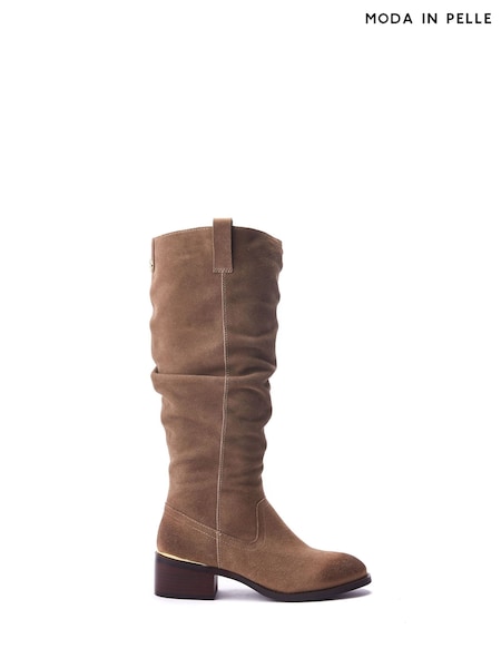 Moda in Pelle Raissa Long Rouched Boots (F06740) | AED492