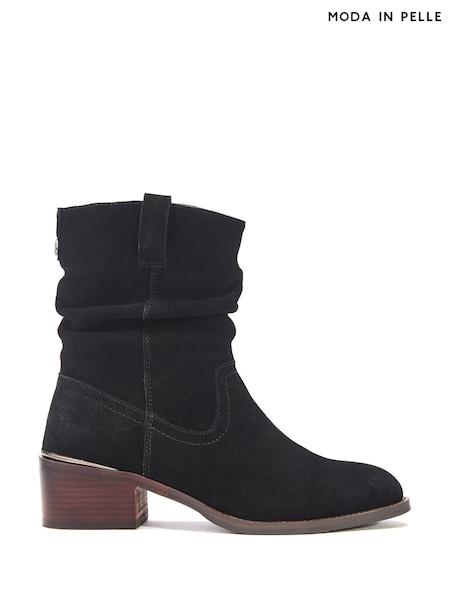 Moda in Pelle Oaissa Rouched Ankle Boots (F06746) | AED404