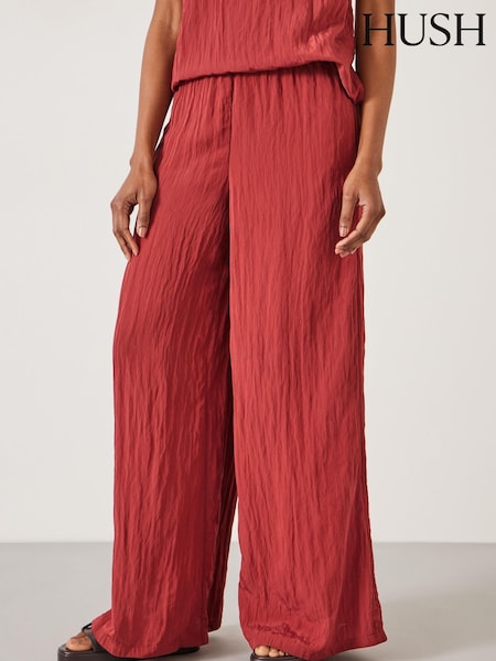 Hush Mabel Fluid Wide Leg Crinkle Trousers (F06756) | 121 €
