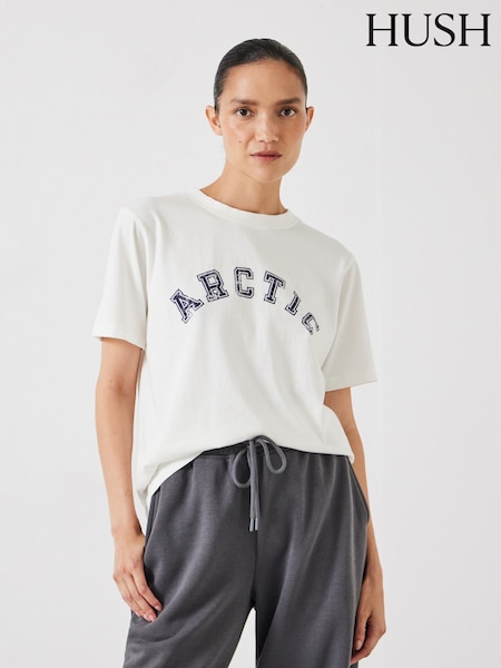 Hush White Arctic Graphic 100% Cotton T-Shirt (F06766) | €51