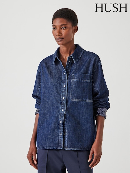 Hush Sequin Detail Denim Shirt (F06777) | 127 €