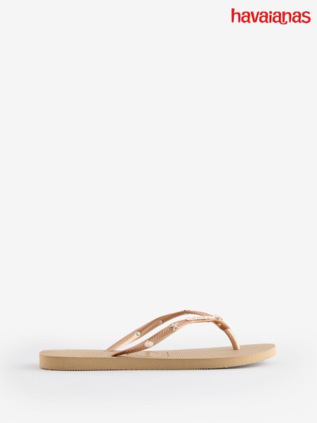 Havaianas Natural Slim Luxury Aqua Sandals (F06832) | 335 LEI