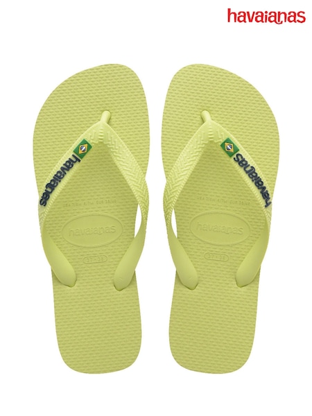 Grön - Havaianas Brasil Logo Flip Flops (F06860) | kr630