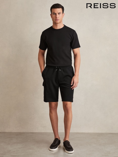 Reiss Black Oliver Interlock Cargo Shorts (F06889) | €128