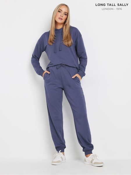 Long Tall Sally Blue Chunky Drawcord Cuffed Joggers (F06938) | $49