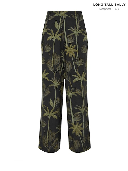 Long Tall Sally Green Wide Leg Trousers (F06951) | ₪181