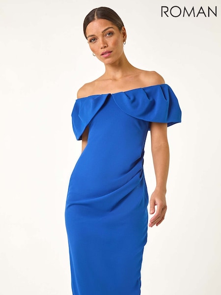 Roman Scuba Bardot Stretch Midi Dress (F06963) | 106 €