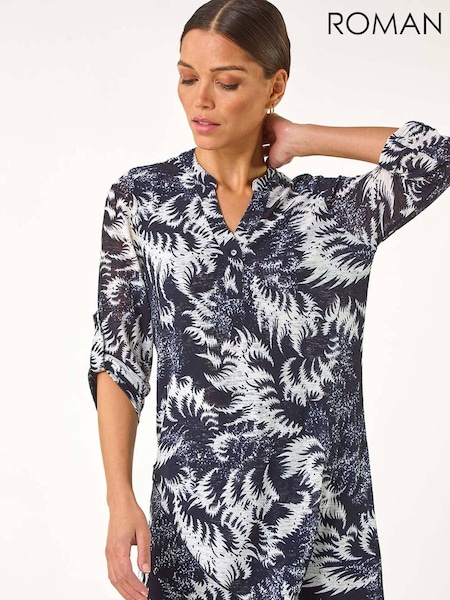Roman Abstract Print Layer Tunic Top (F06968) | 66 €