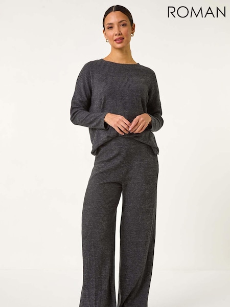 Roman Relaxed Ribbed Side Split Top (F07047) | 59 €