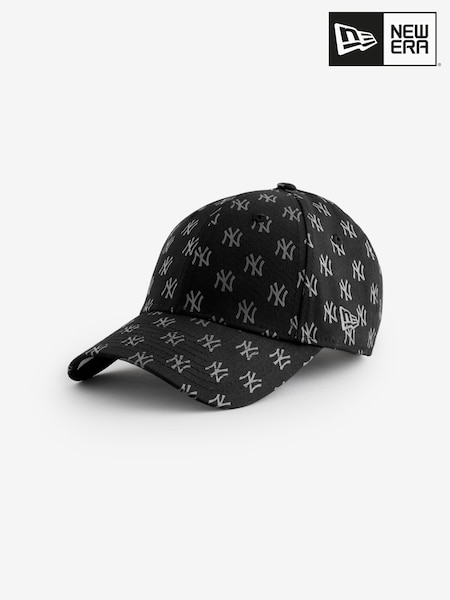 New Era Wmns Monogram 9FORTY Neyyan 100% Cotton Black Hat (F07055) | €39