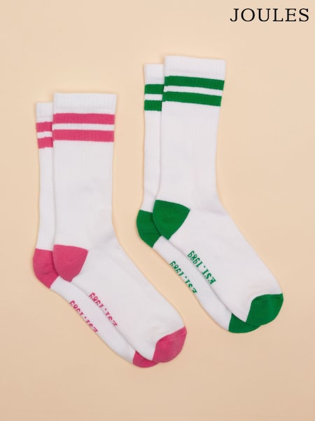 Joules Raindance Pink/Green Socks Two pack (F07121) | €11.95