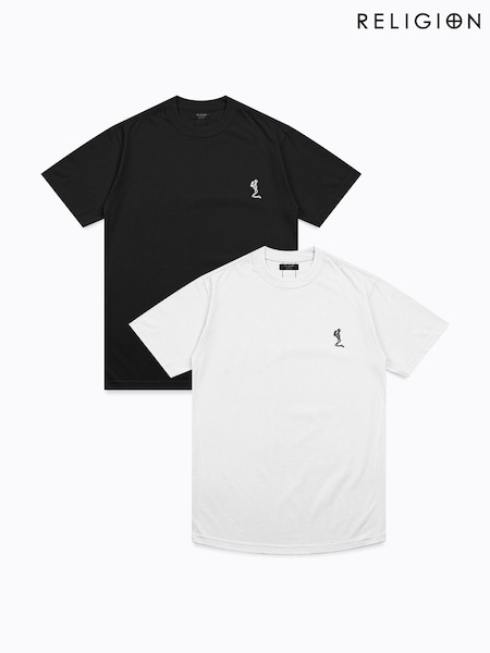 Religion Essential Crew Neck Short Sleeve 100% Cotton T-Shirts 2 Pack (F07128) | 64 €