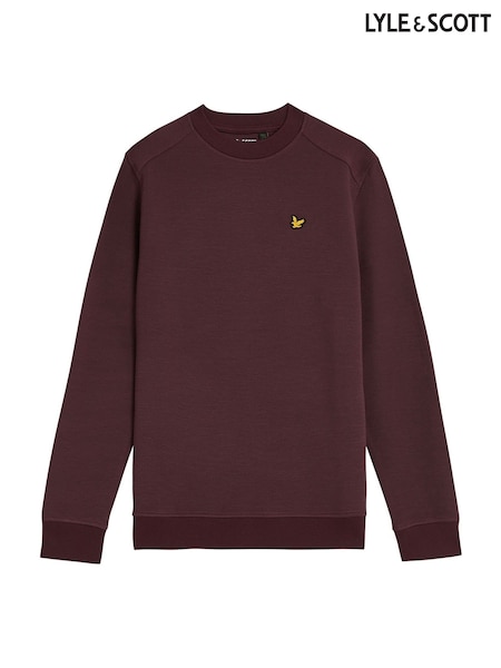 Lyle & Scott Red Fly Fleece Crew Neck Sweat Shirt (F07161) | €36