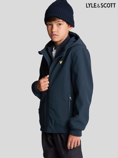 Lyle & Scott Blue SoftShell Hooded Jacket (F07207) | €122