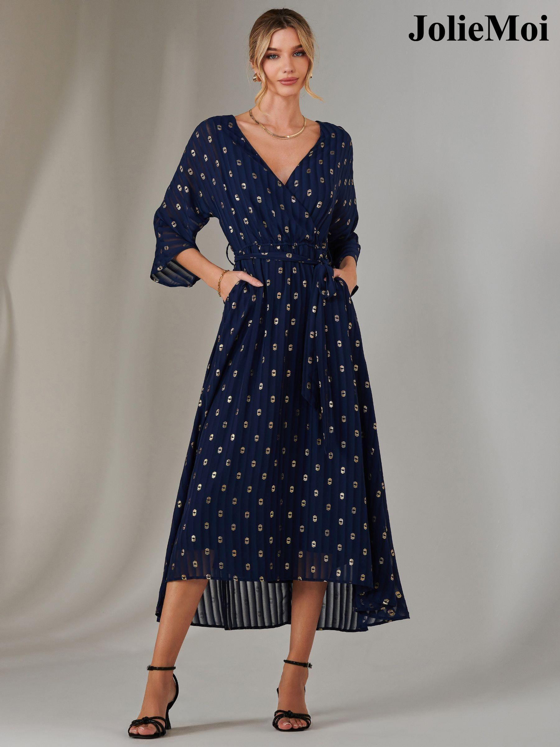 Wrap dress midi length deals