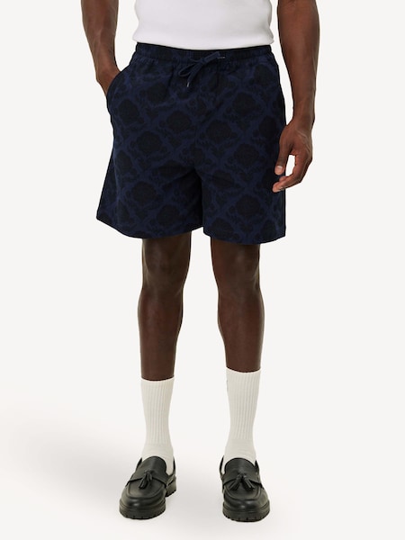 Les Deux Blue Lesley Flower Tile Allover Print Shorts (F07288) | €128