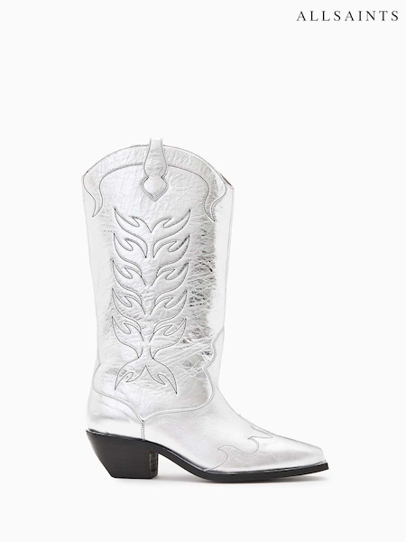 כסף - Allsaints Dolly Boots (F07387) | ‏1,504‏₪