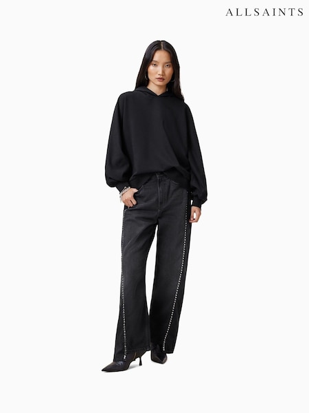 أسود - AllSaints Artia Hoodie (F07393) | ‏751 د.إ.‏