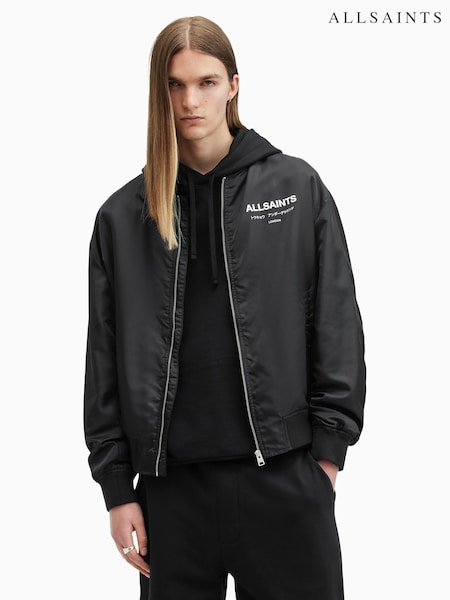 AllSaints Black Underground Bomber Jacket (F07445) | €356