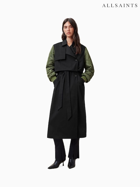 AllSaints Green Penni Trench Jacket (F07462) | $697