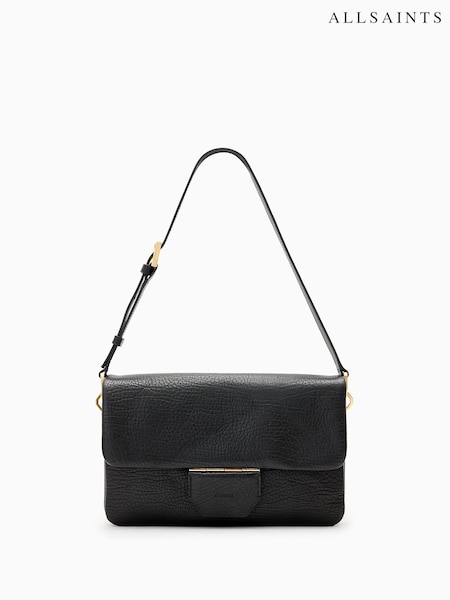 AllSaints Black Ondine Grain Shouldrer Bag (F07468) | €330