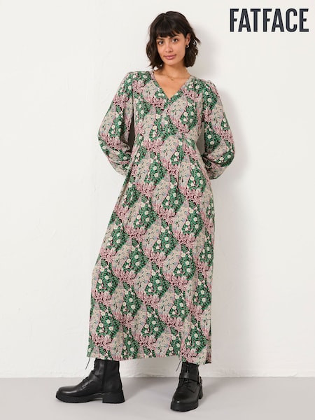 FatFace Multi Japanese Rose Midi Dress (F07507) | €95