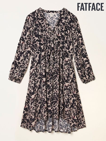 FatFace Steph Black Animal Swirl Dress (F07516) | €85.50