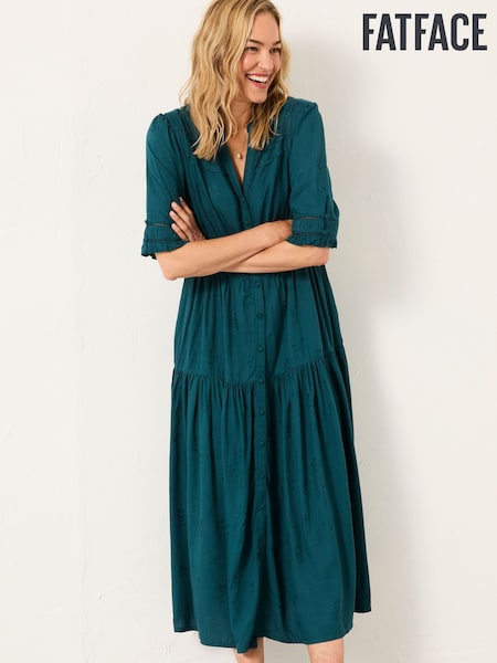 FatFace Embroidered Midi Dress (F07526) | R$ 740