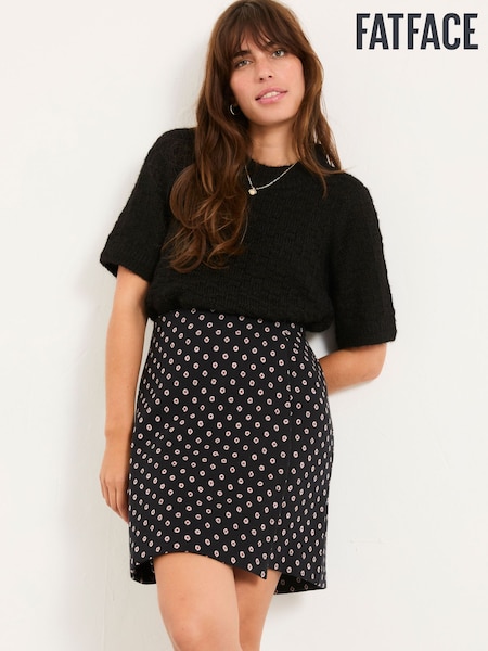FatFace Jackie Black Metallic Skirt (F07565) | €66