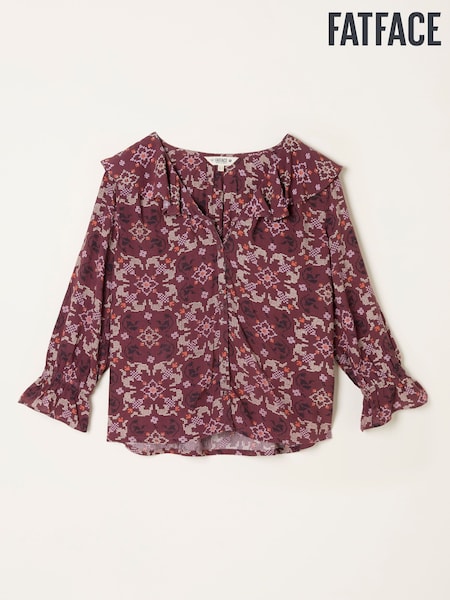 FatFace Etta Dusky Purple Stitch Blouse (F07595) | €66
