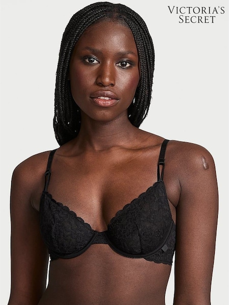 Victoria's Secret Black Unlined Demi Sexy Tee Lace Bra (F07631) | €29