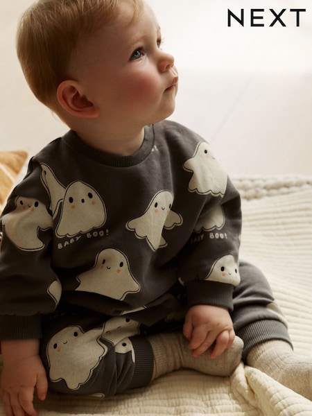 Mono Ghost - Baby Halloween Sweat Top and Joggers Set (0mths-3yrs) (F07946) | 18 € - 24 €