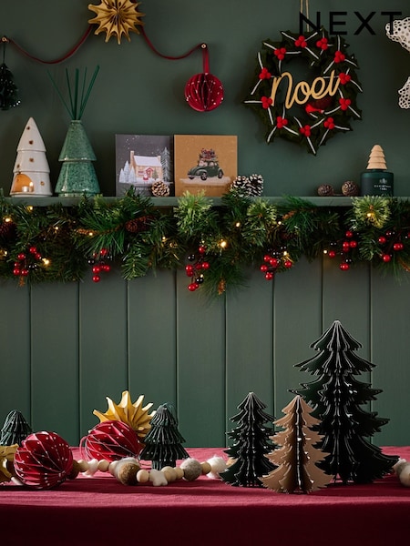 Red/Green Pre Lit Christmas Garland (F08008) | €39
