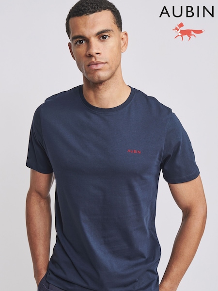 Aubin Blue Askern 100% Cotton T-Shirt (F08076) | €50