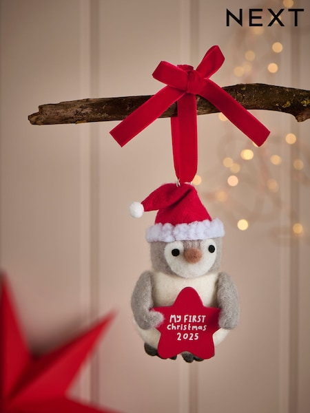 Grey Babys First Christmas 2025 Bauble (F08156) | €7.50