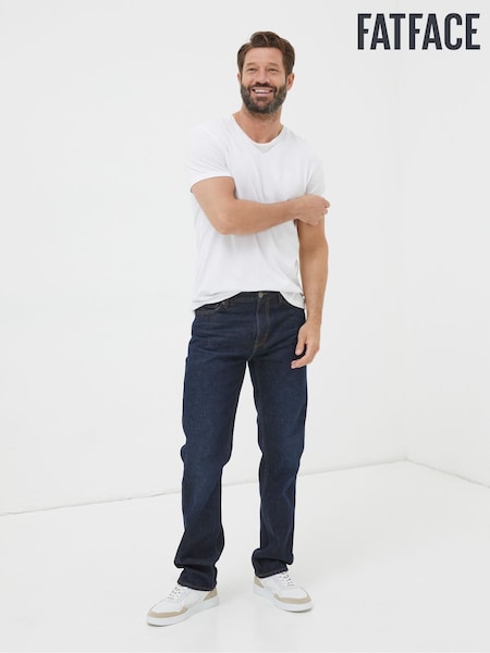FatFace Dark Vintage Blue Straight Fit Straight Fit Jeans (F08163) | R$ 585