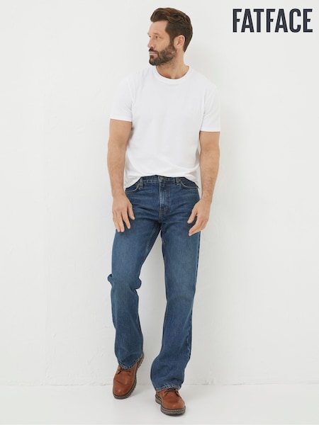 Azul índigo - FatFace Bootcut Jeans (F08172) | R$ 585