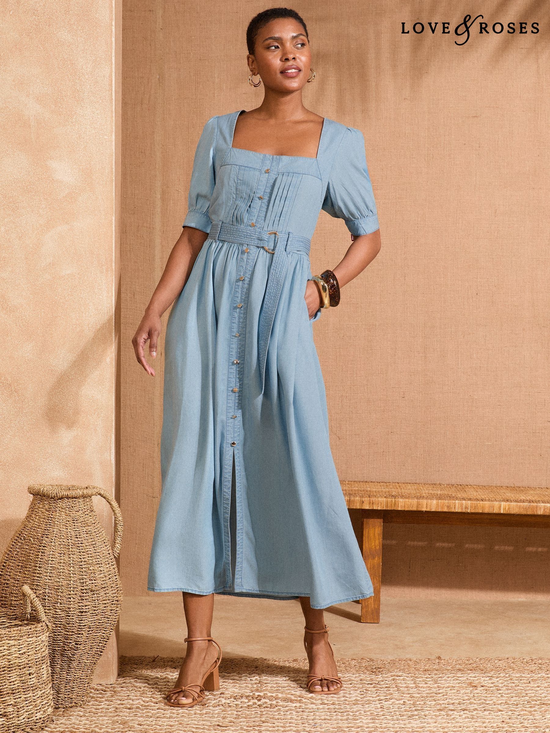 Womens Puff Sleeve Dresses | Maxi & Wrap Puff Sleeve Dresses