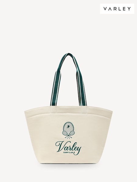 Varley Green Robinson Canvas Club Tote Bag (F08228) | AED670