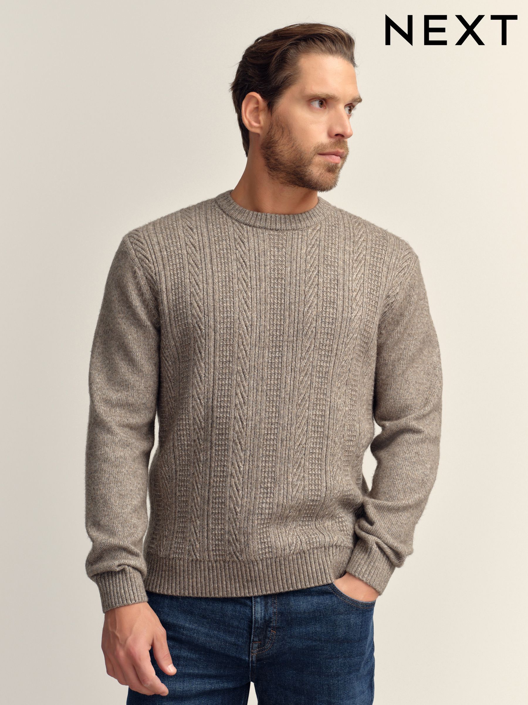 Men's Jumpers Natural Wool Clothing | Next Hong Kong