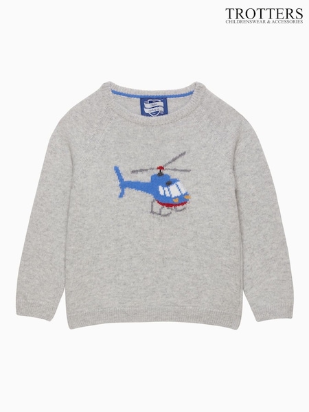 Trotters London Grey Marl Helicopter Jumper (F08343) | 3,605 UAH - 3,845 UAH