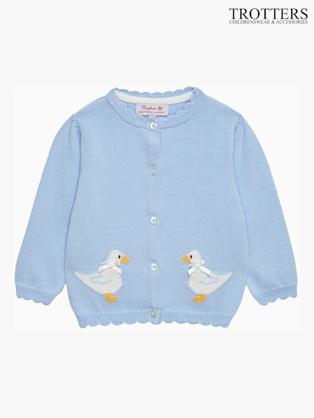 Trotters London Little Cornflower Blue Duck Cardigan (F08375) | € 66